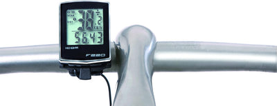 FISCHER Funk Slim Fahrradcomputer, Fahrradtacho, Multifunktion-Fahrradcomputer, Kabellos, 24 Funktio