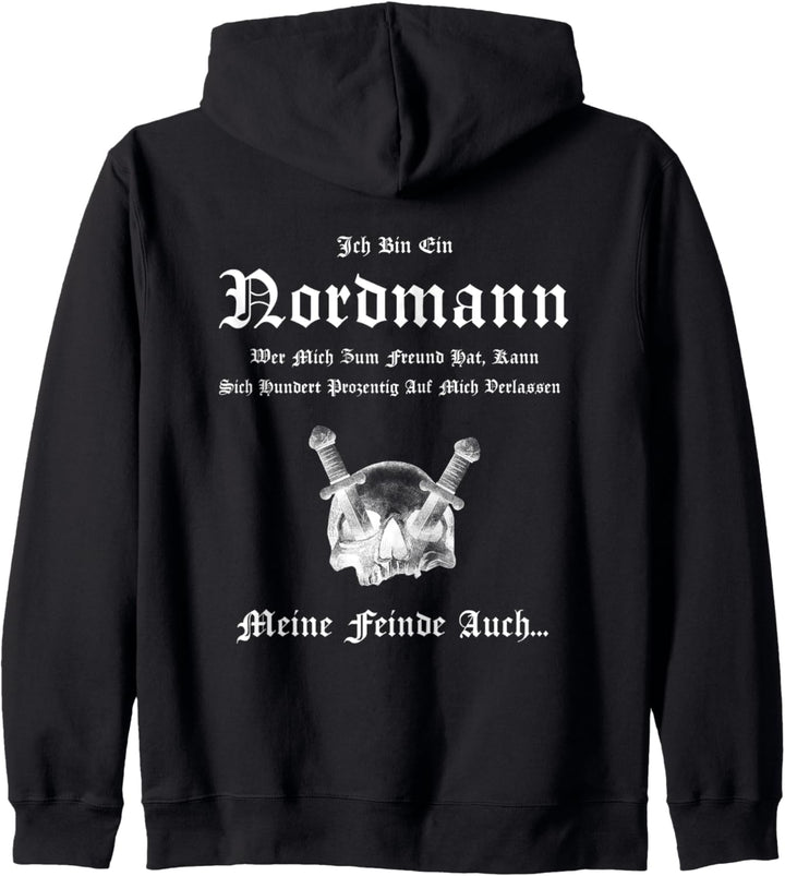 Wikinger Spruch Nordmänner Ich Bin Ein Nordmann Germanen Kapuzenjacke