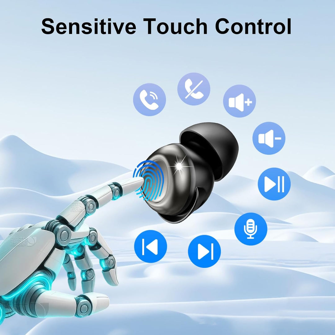 Schlafkopfhörer Bluetooth 5.4 Kopfhörer, 2026 Neue in Ear Mini Kopfhörer Kabellos mit 35 Stunden Akk