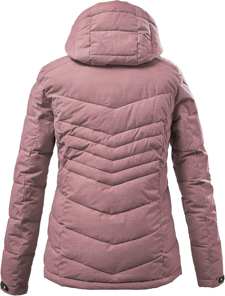 Killtec Damen Kow 149 Wmn Qltd Jckt Steppjacke mit abzippbarer Kapuze 40 malve, 40 malve