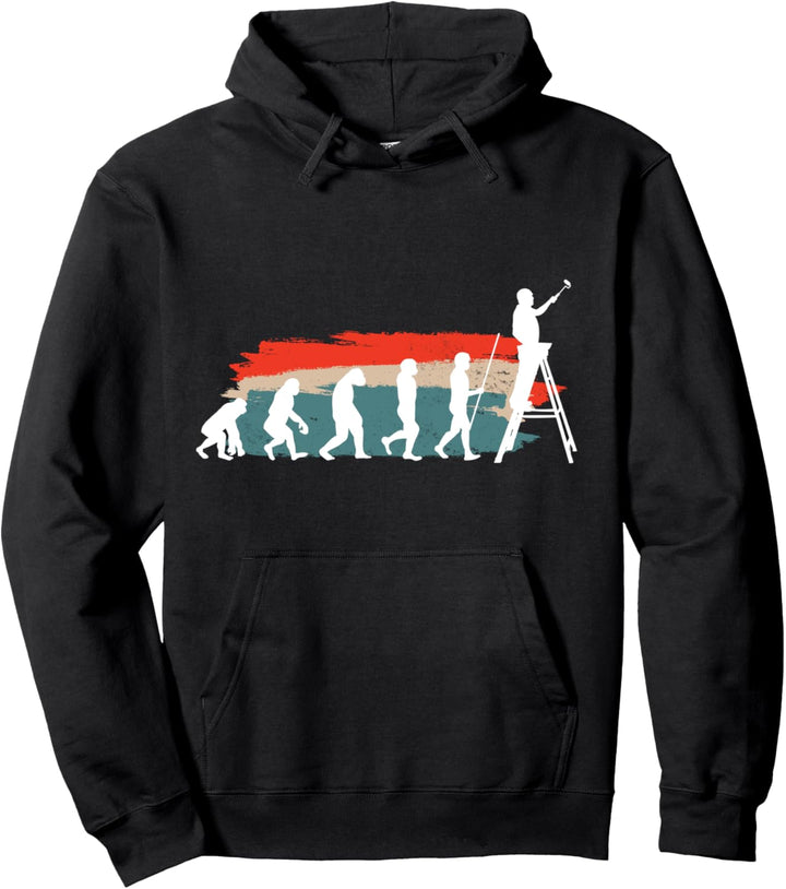 Maler Evolution | Lustiges Geschenk für Maler Malermeister Pullover Hoodie