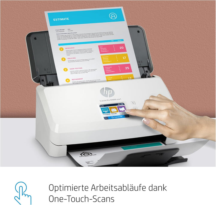 HP ScanJet Pro N4000 snw1 (Scanner, Einzelblattzufuhr, 50-Blatt ADF, WLAN, LAN, USB)