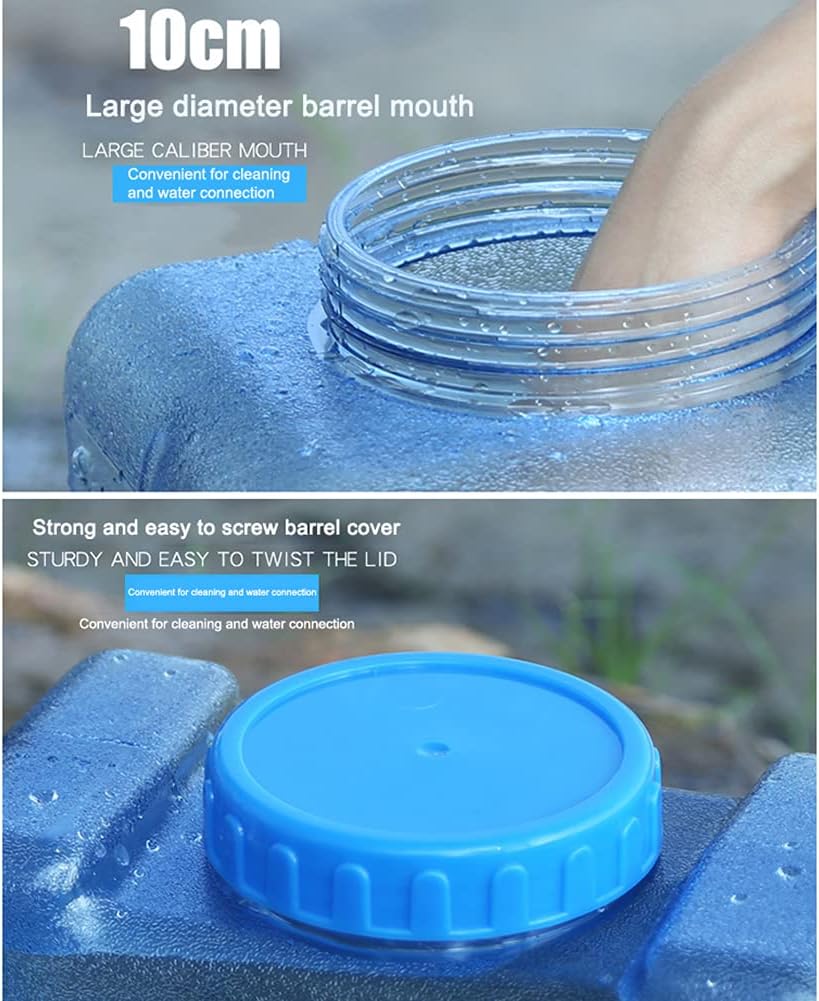 Starnearby 5L~22L Wasserkanister, Wasserkanister mit Hahn, Wassertank, Tragbarer Trinkwasserkanister