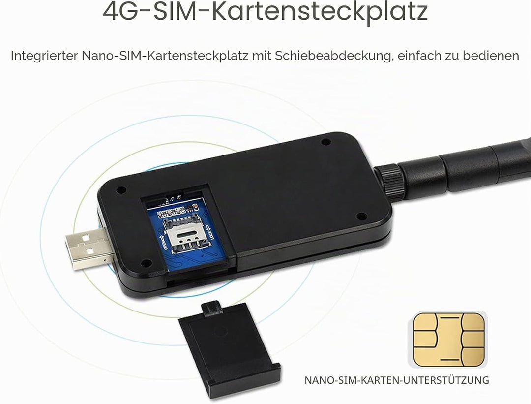 VBESTLIFE 4G LTE USB Dongle, 4G DONGLE Modul USB UART Kommunikationsunterstützung 2G 3G 4G 50Mbps Up