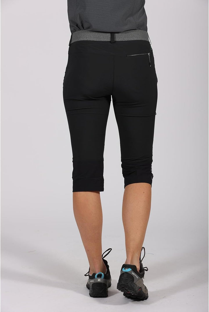 Maul Entlen Ultralight-Caprihose Damen Wanderhose schwarz 34 Schwarz, 34 Schwarz