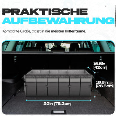 FORTEM Kofferraum Organizer, Kofferraumtasche, Zusammenklappbarer Auto Organizer Kofferraum mit Fäch