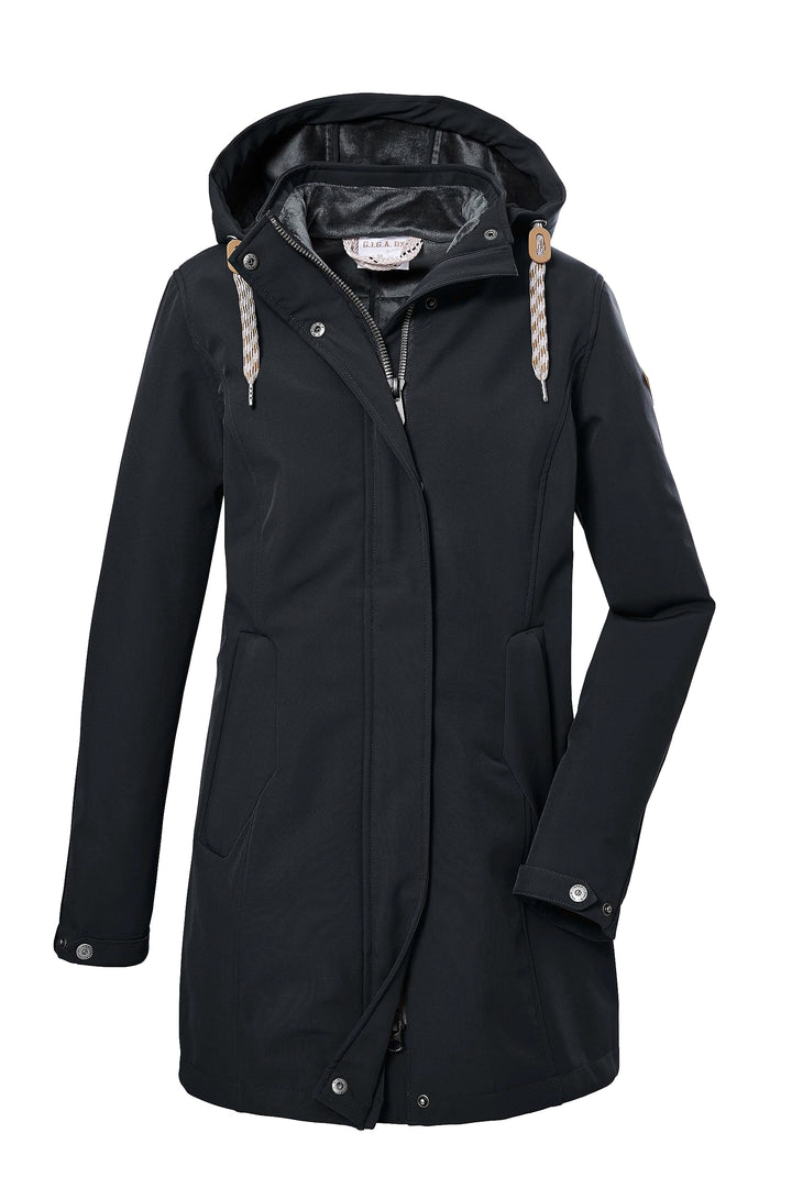 G.I.G.A. DX Damen Gw 19 Wmn Sftshll Prk Softshellparka/Outdoorjacke mit Kapuze 36 Schwarz, 36 Schwar