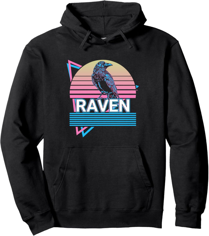 Raben-Krähe-Retro Pullover Hoodie