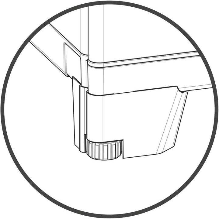 Terry - Ardesia 102B, Schrank mit 3 Türen, vertikaler Trennwand, 1 verstellbarem Regalboden, Steinop