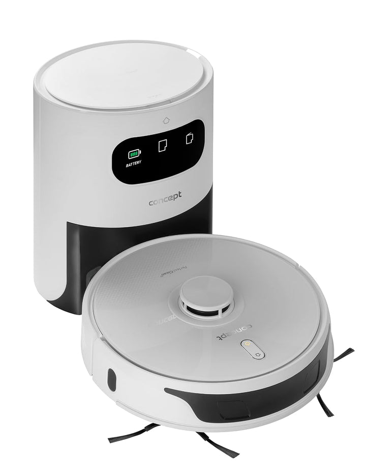 Concept VR3450 Roboterstaubsauger mit Wischmopp 2in1 Perfect CLEAN Laser 3D, Weiss