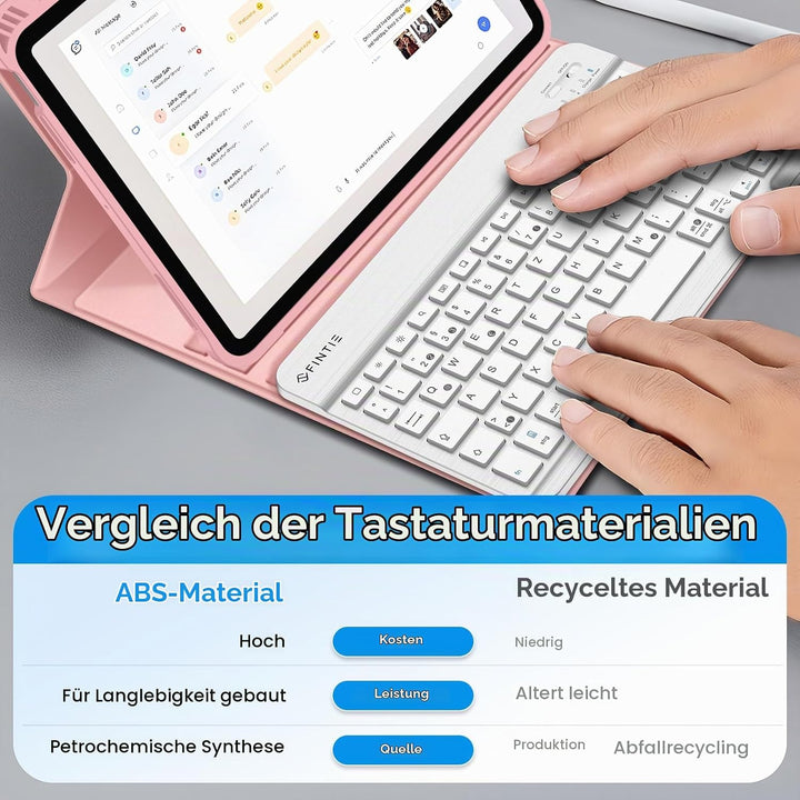 FINTIE Hülle mit Tastatur für iPad Air 11 Zoll M4/M3/M2 (2026/2025/2024), iPad Air 5./4. Gen 10,9 Zo