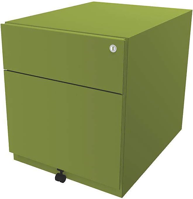 BISLEY Rollcontainer Note mit Griffleiste, 1 Universalschublade, 1 HR-Schublade, Metall, 696 Verkehr