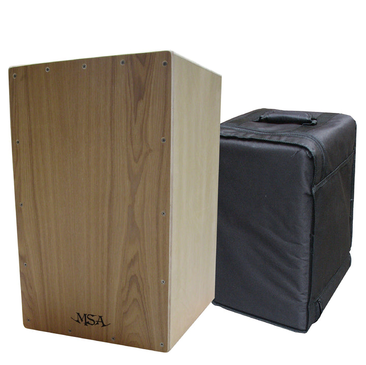 CAJON - NATUR - HOLZAUSFÜHRUNG - FERTIG ZUSAMMENGEBAUT - RHYTHMUSINSTRUMENT CAJONES + GIGBAG TASCHE
