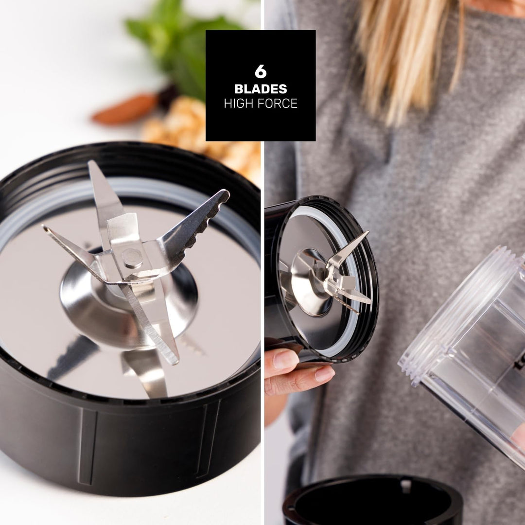 Taurus Tragbarer Rührgerät Küchenmixer | 1000 W Leistung | 2 Gläser à 500 ml | Zerkleinerer mit 150