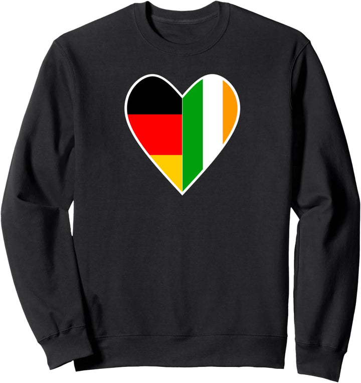 Nationalität & Freundschaft - Deutsch und Irisch - Herz Sweatshirt