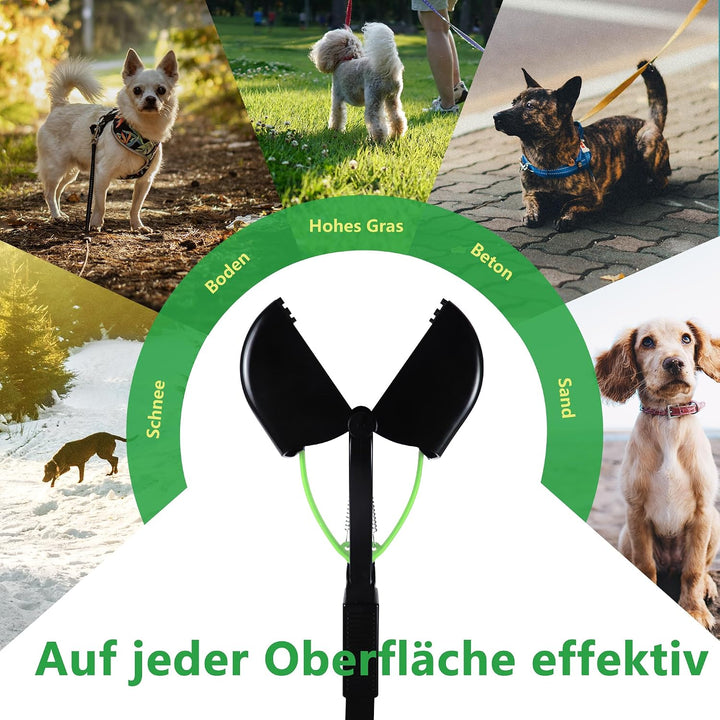 Hundekotsammler für Garten – 81 cm Langer Griff, Kein Bücken, Grasfreundlich, Leicht zu Reinigen, La