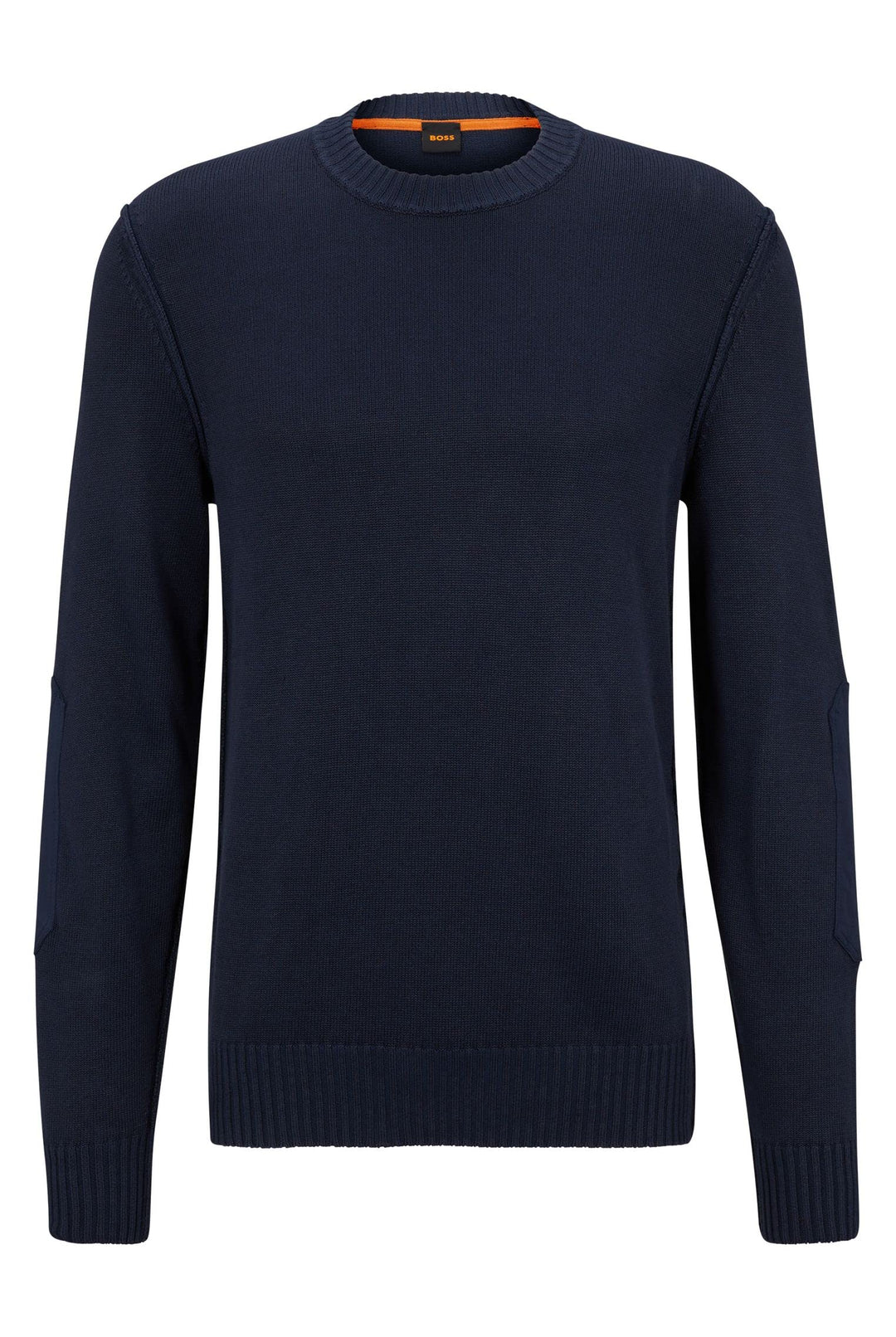 BOSS Herren Aropo Pullover aus Baumwolle und Leinen mit Ellbogen-Patches aus Stretch-Baumwolle XL Da