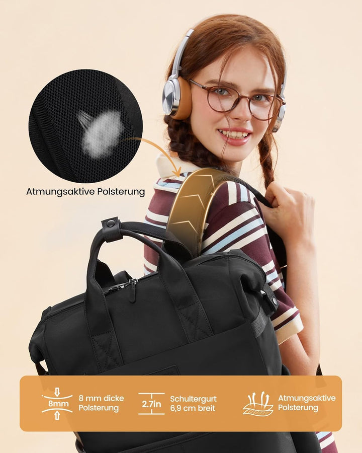 LOVEVOOK Rucksack Damen Laptop Rucksäcke mit Laptopfach 15.6 Zoll Schulrucksack Schultasche Backpack