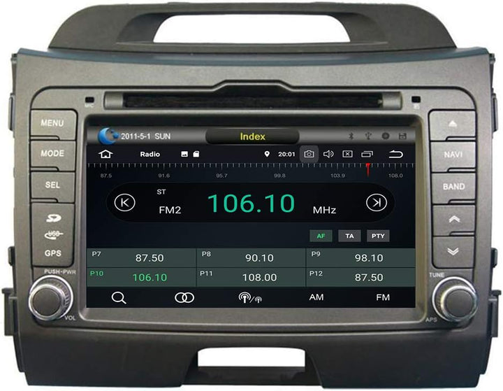 Kompatibel mit: Kia Sportage III 8" Touchscreen Android Autoradio DVD GPS Navigation CarPlay Android