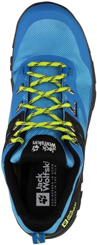 Jack Wolfskin Herren Rebellion Guide Texapore Low MWalking-Schuh 44.5 EU Blue Lime, 44.5 EU Blue Lim