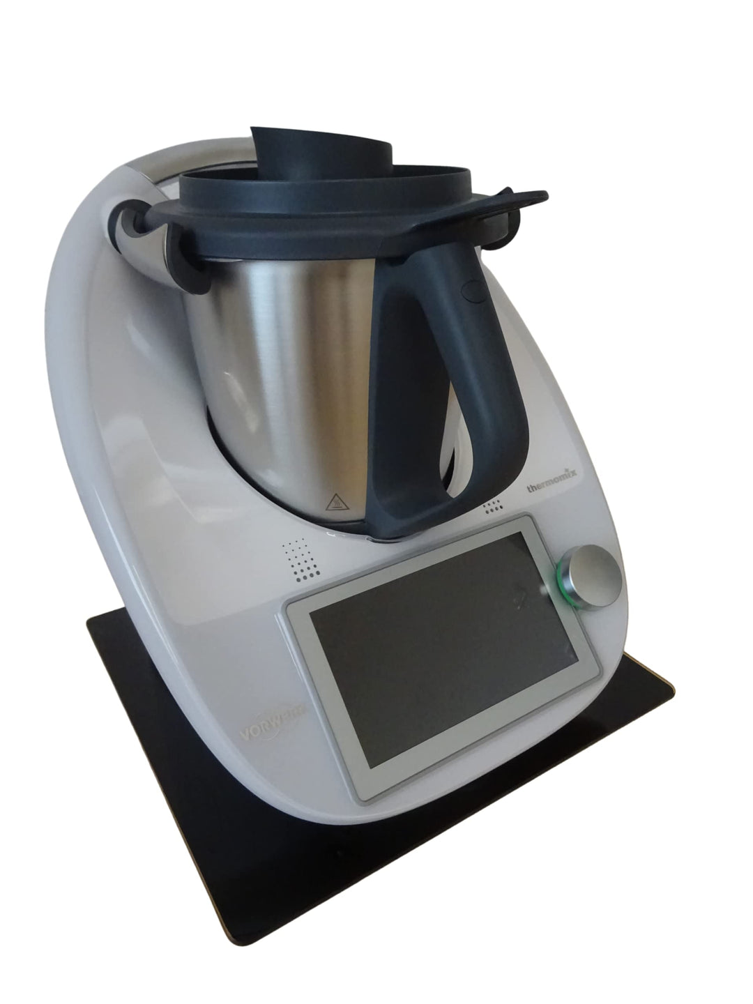 Gleitbrett aus Sicherheitsglas, extrem belastbar und langlebig. Ideal für den Thermomix. Mit 2 Teflo