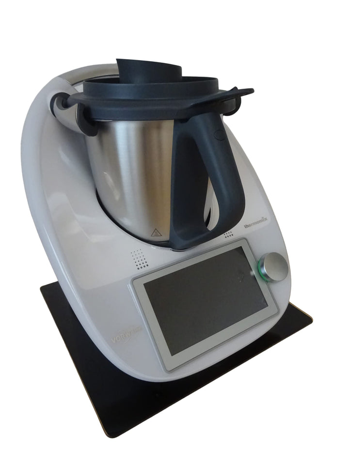 Gleitbrett aus Sicherheitsglas, extrem belastbar und langlebig. Ideal für den Thermomix. Mit 2 Teflo