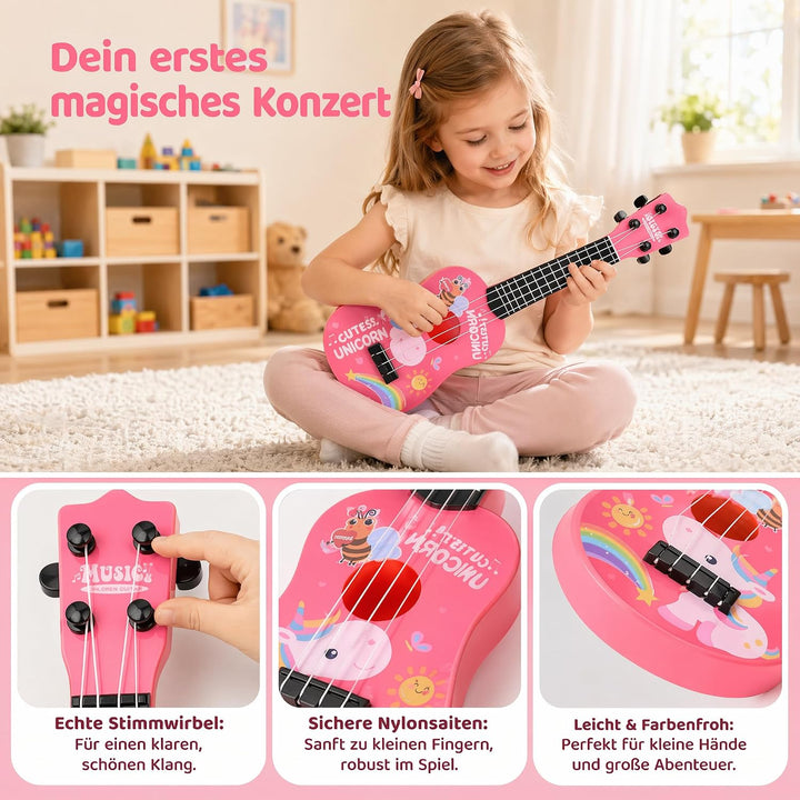 42 cm Gitarre für Kinder, Kindergitarre Gitarre Musikspielzeug Ukulele Instrument Musik-Ukulele-Gita