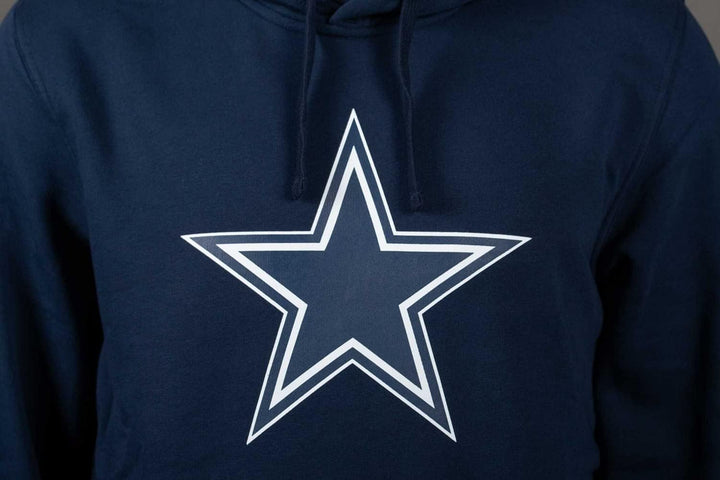 New Era Dallas Cowboys Hoody - Team Logo PO Hood - Heather Grey XS Blau, XS Blau