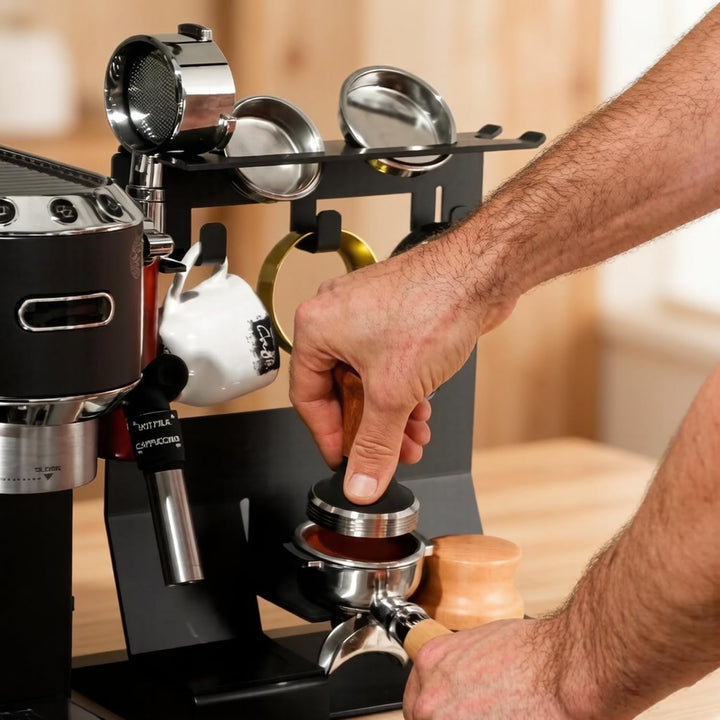 Siebträger Halterung Barista Station, Kaffeebar Zubehör, Kaffee-Ausrüstung Aufbewahrungsregal für 51