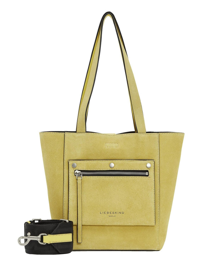 Liebeskind Damen Steph Suede Shopper S Pale Banana, Pale Banana