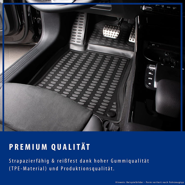 ELMASLINE 3D Gummimatten Set für Hyundai Tucson (II) / ix35 Baujahr 2009-2015 | Hoher Rand | Zubehör