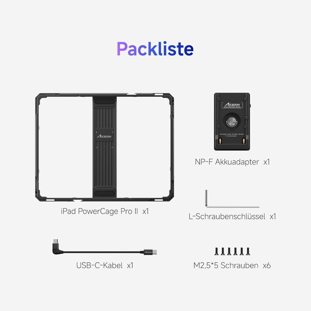 Accsoon Power Cage Pro II für iPad Pro (POWERCAGEPROII) PowerCage Pro II, PowerCage Pro II