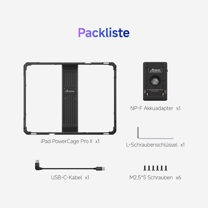 Accsoon Power Cage Pro II für iPad Pro (POWERCAGEPROII) PowerCage Pro II, PowerCage Pro II