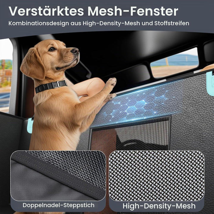 Rücksitzverlängerung für Hunde mit PU-Leder, abnehmbarer harter Boden, Autositzbezug für Hunde, hält