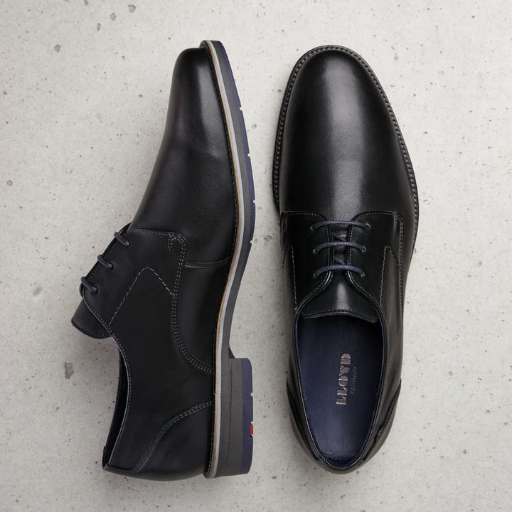 LLOYD Herren Schnürhalbschuhe Langston, Männer Businessschuhe 45 EU Schwarz, 45 EU Schwarz
