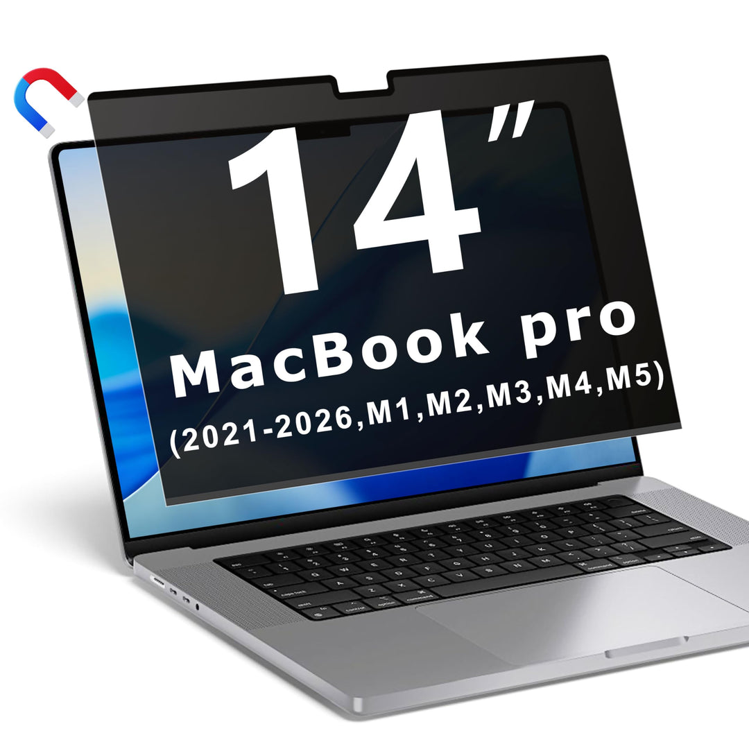 Magnetischer Blickschutzfolie für Macbook Pro 14 Zoll (2021-2026, M1, M2, M3, M4, M5, Pro, Max), Abn