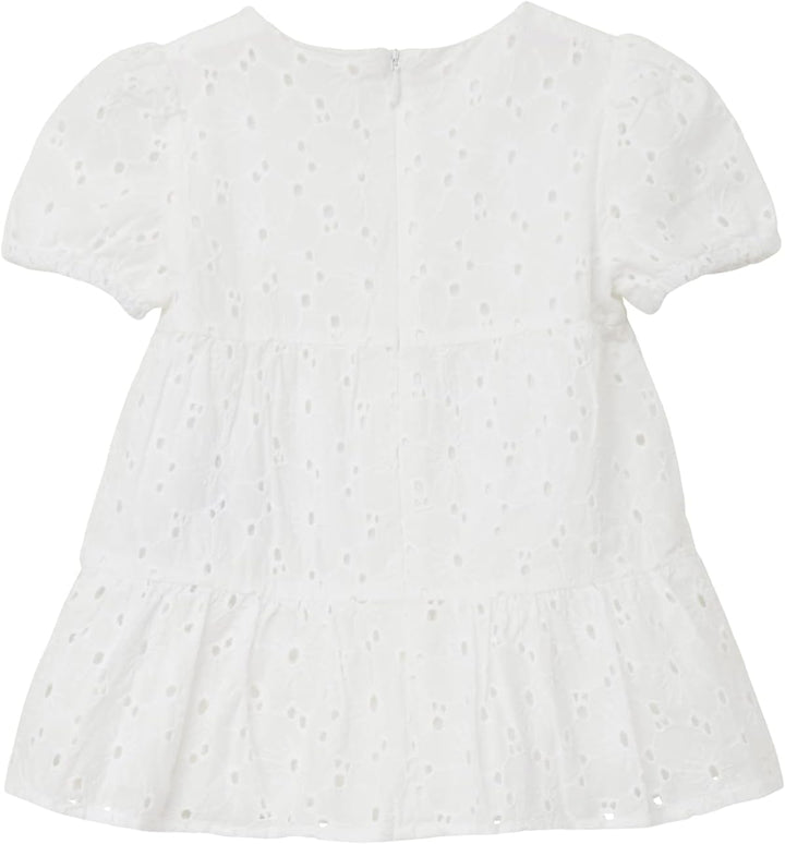 s.Oliver Baby-Mädchen Kleid mit Lochstickerei 86 Weiss, 86 Weiß