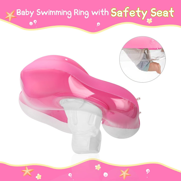 WYRIAZA Schwimmring Baby, Baby Schwimmring mit Sonnendach, Verstellbare Schultergurte, Aufblasbare S