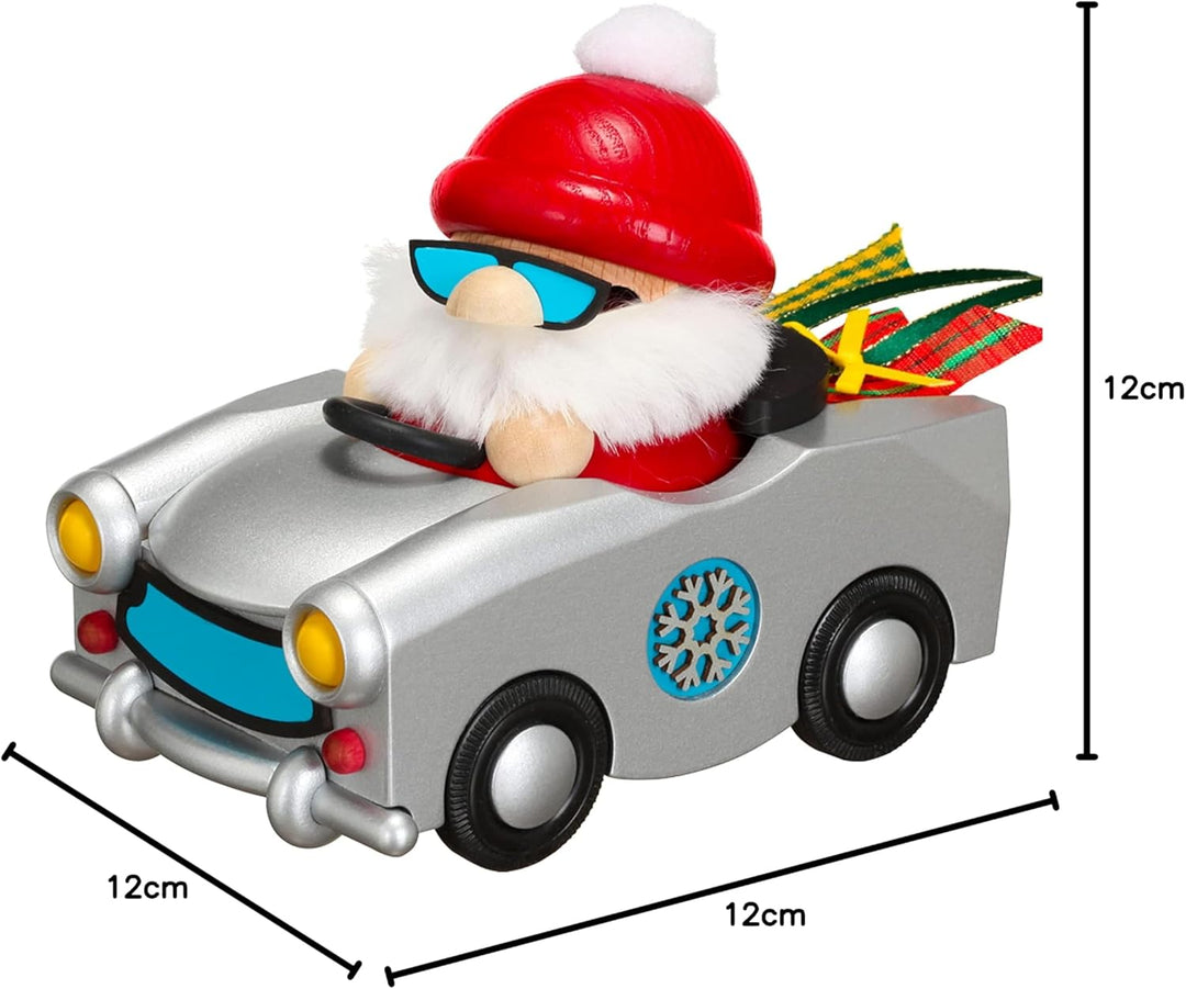 Seiffener Volkskunst | Kugelräucherfigur | Nikolaus 12 cm | Räuchermann | Räuchermännchen aus Seiffe