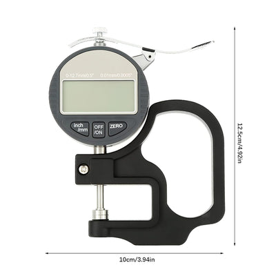 Fafeicy Digitales Dickenmessgerät, Messwerkzeugbereich 0-12,7 mm, 0,01 mm Genauigkeit, zum Messen de