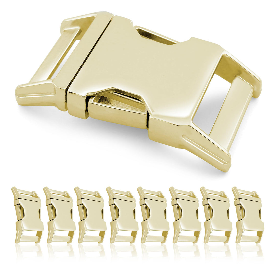 Ganzoo Metall-Klickverschluss Alumaxx, 8er Set, 5/8" / Klippverschluss/Steckschliesser/Steckverschlu