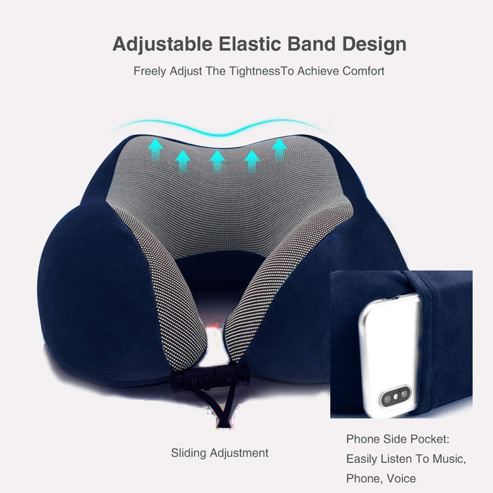 FANDARE Nackenkissen Reisekissen aus Memory-Schaum Neck Pillow Damen Herren Nackenhörnchen Nackenstü