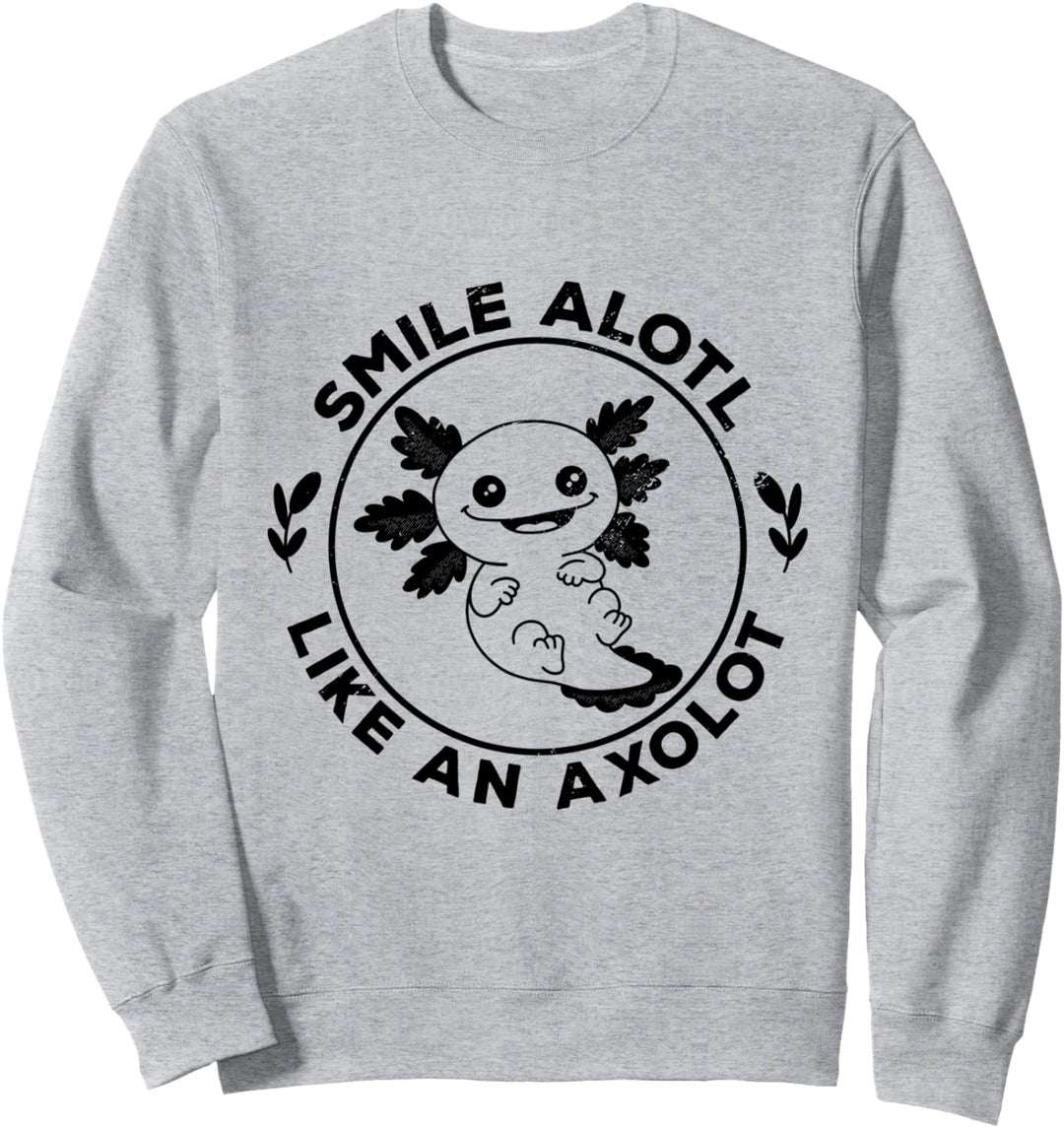 Lächeln Sie viel wie ein mexikanischer Salamander-Kawai-Fisch von Axalotl Sweatshirt