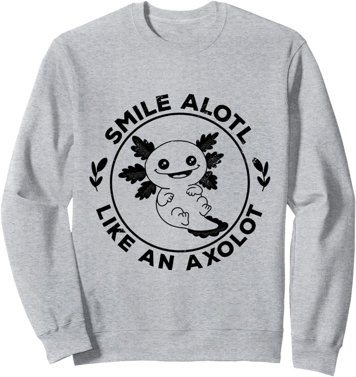 Lächeln Sie viel wie ein mexikanischer Salamander-Kawai-Fisch von Axalotl Sweatshirt