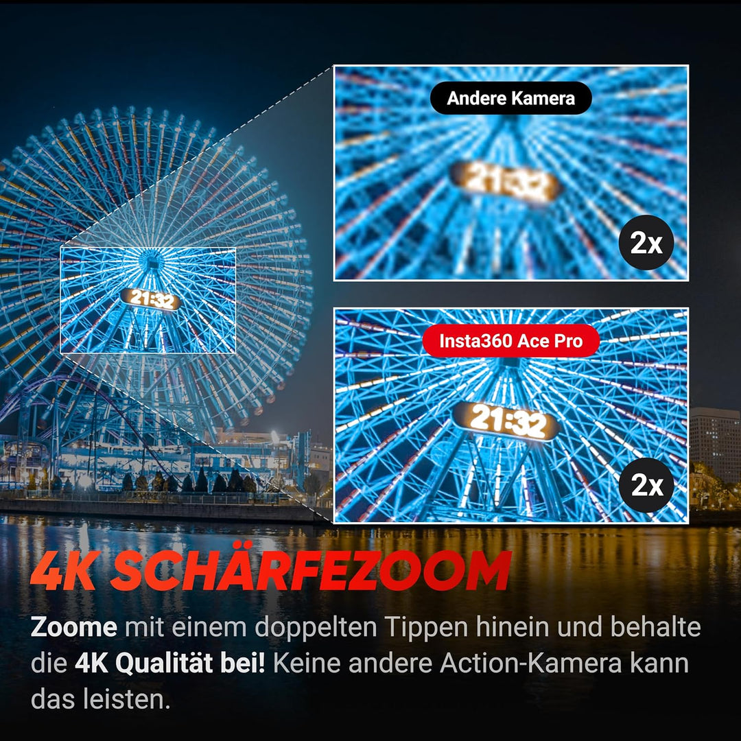 Insta360 Ace Pro Xplorer-Bundle Schiefergrau - wasserdichte Action-Kamera, zusammen mit Leica entwic