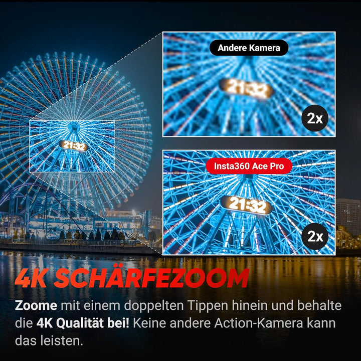 Insta360 Ace Pro Xplorer-Bundle Schiefergrau - wasserdichte Action-Kamera, zusammen mit Leica entwic
