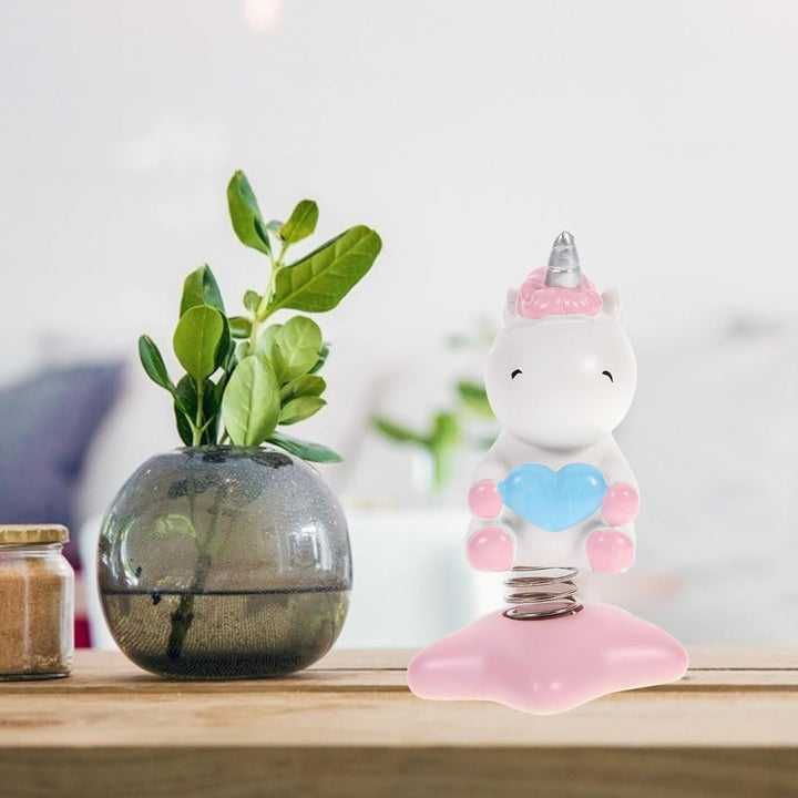 Amosfun Einhorn Wackelfigur Auto Dekoration Mit Schüttelndem Kopf Aus Harz 10.5 Zoll Grösse Ideal Fü