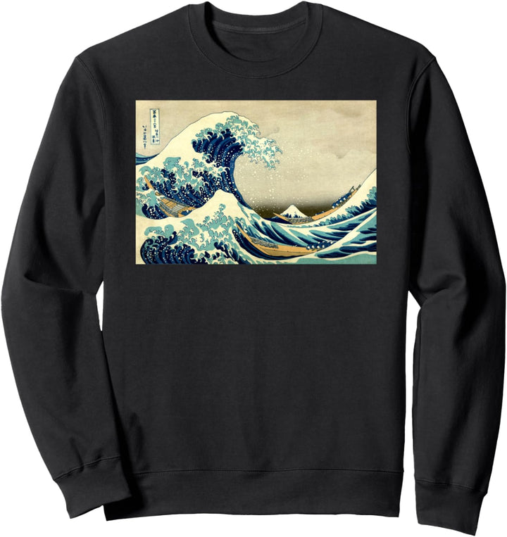 Berühmte Klassische Japanische Kunst "Grosse Welle" Stilvoll Sweatshirt