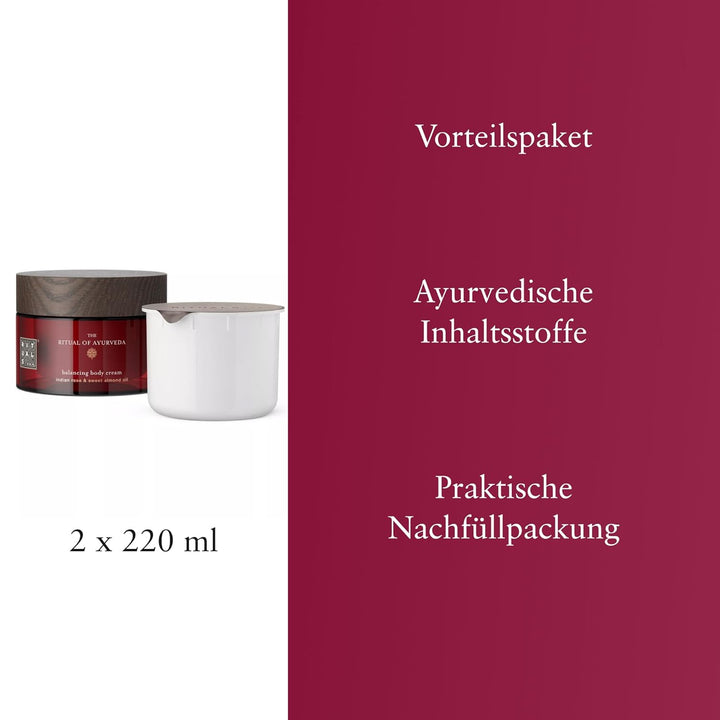 RITUALS Körpercreme + Nachfüllpackung The Ritual of Ayurveda – Creme mit indischer Rose und Süssmand