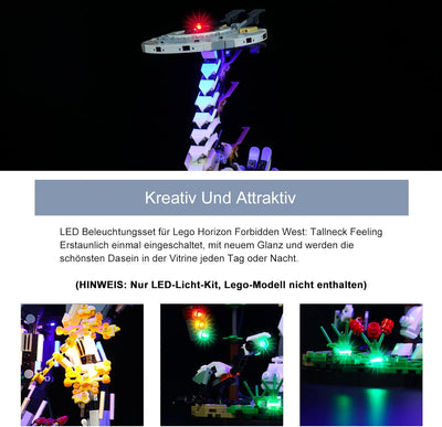 BrickBling Upgrade-Version LED-Beleuchtung für Lego 76989 Horizon Forbidden West Tallneck Licht-Kit